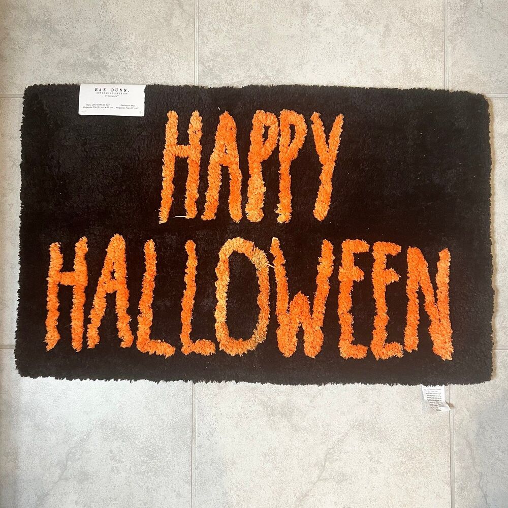 Rae Dunn HAPPY HALLOWEEN Bath Mat
